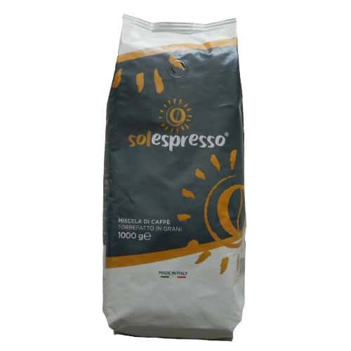 Solespresso Caffè in Grani - Busta da 1kg (Miscela Torrefatta) Intensa e Cremosa