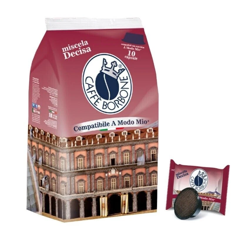 Caffè Borbone Miscela Decisa – Capsule Compatibili Lavazza a Modo Mio (10 pz)