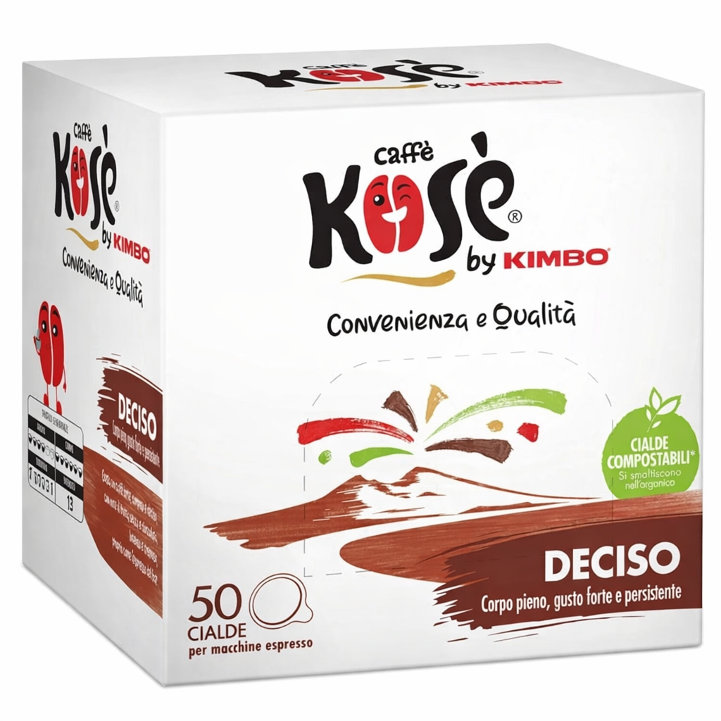 Caffè Kosè by Kimbo Deciso – 50 Cialde Compostabili