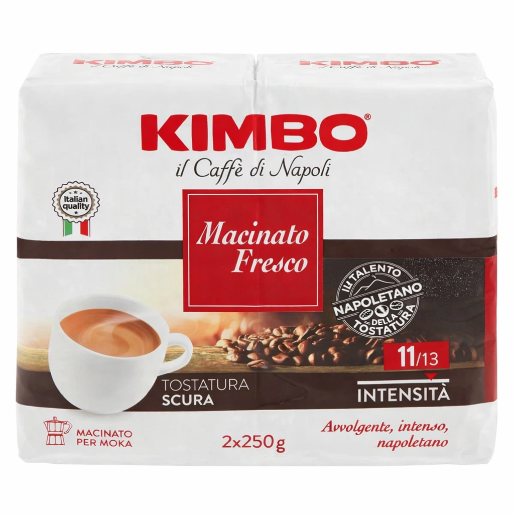 Kimbo Macinato Fresco 2x250g – Il Caffè di Napoli