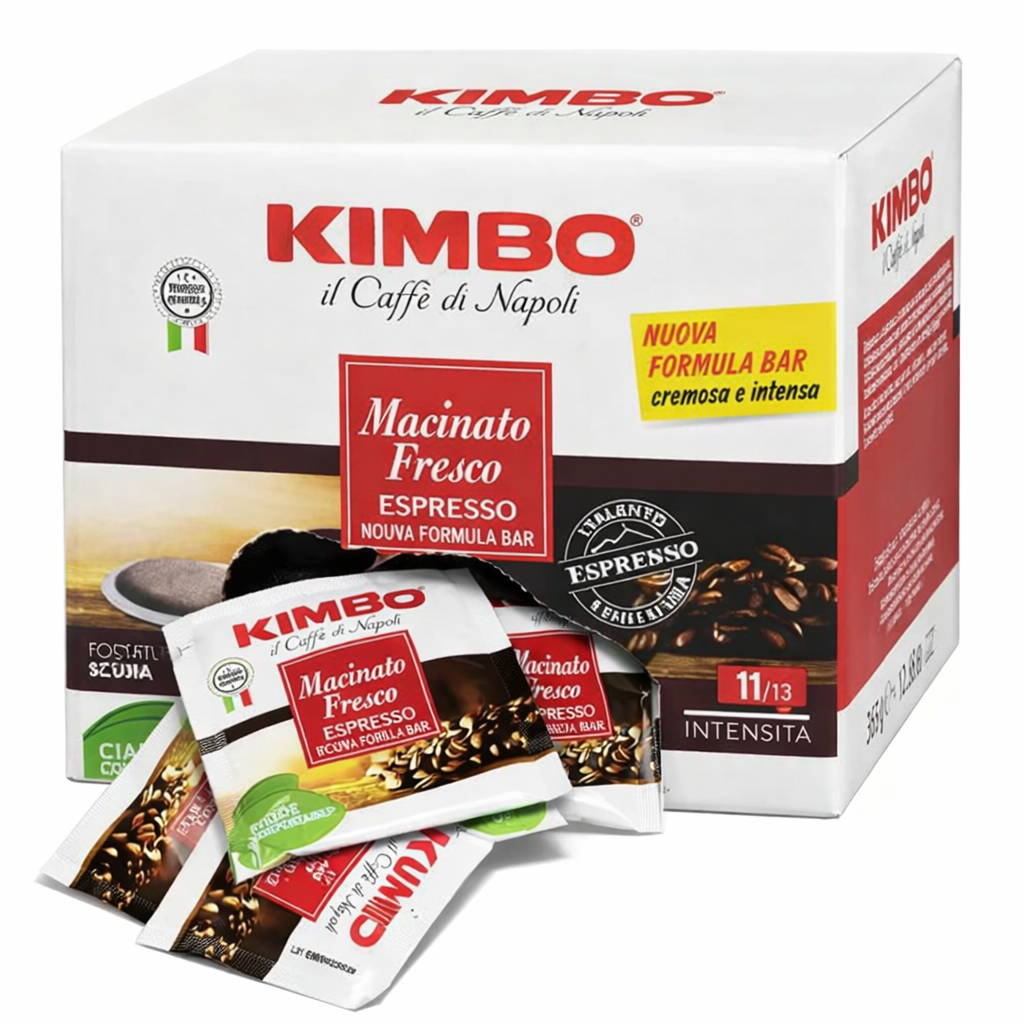 Kimbo Macinato Fresco Espresso Formula Bar – Il Caffè di Napoli 110 Cialde