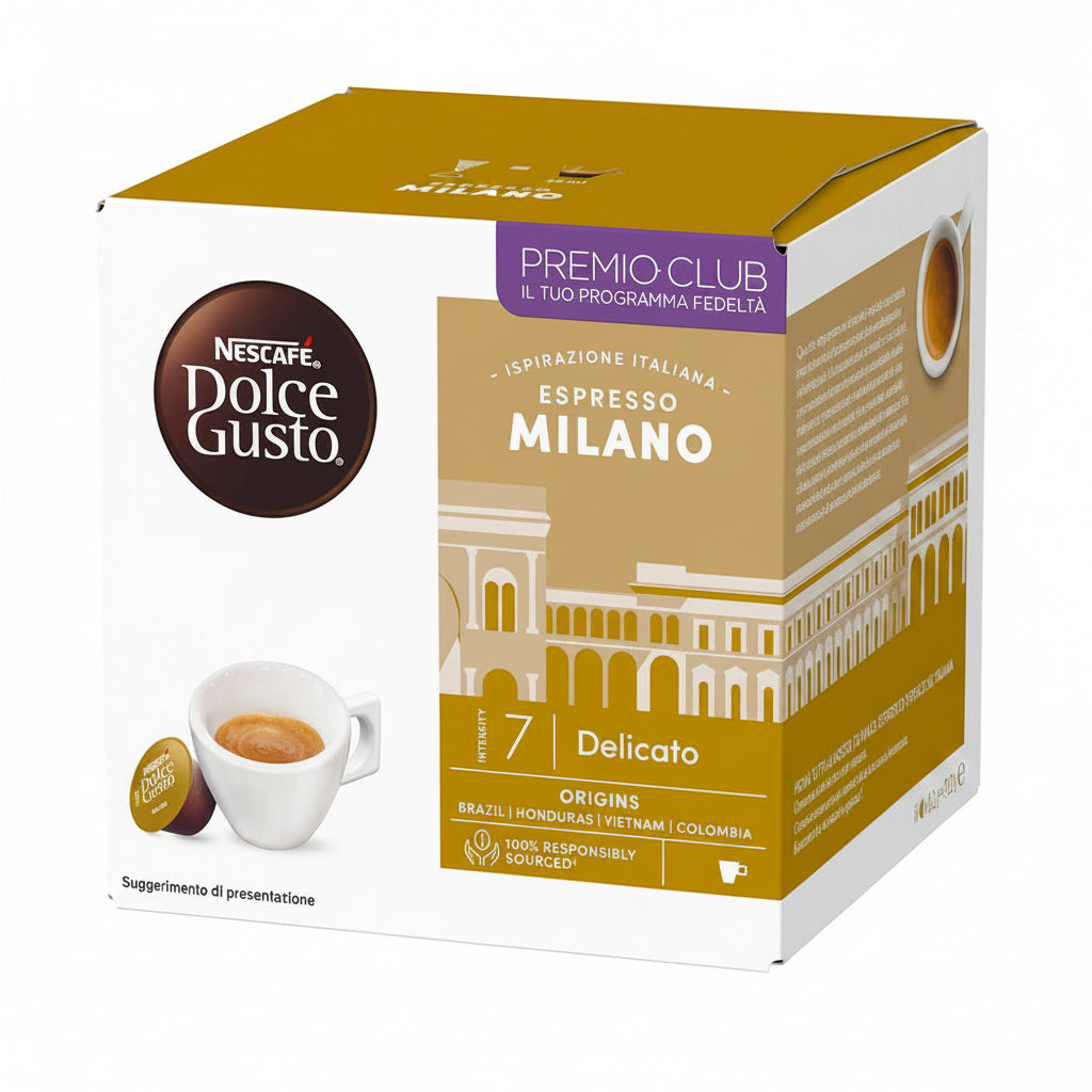 Nescafé Capsule Dolce Gusto Ispirazione Italiana Espresso Milano - Confezione da 16 Capsule
