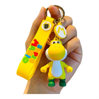 Super Mario Yoshi Giallo - Portachiavi in Silicone 3D con Ciondolo
