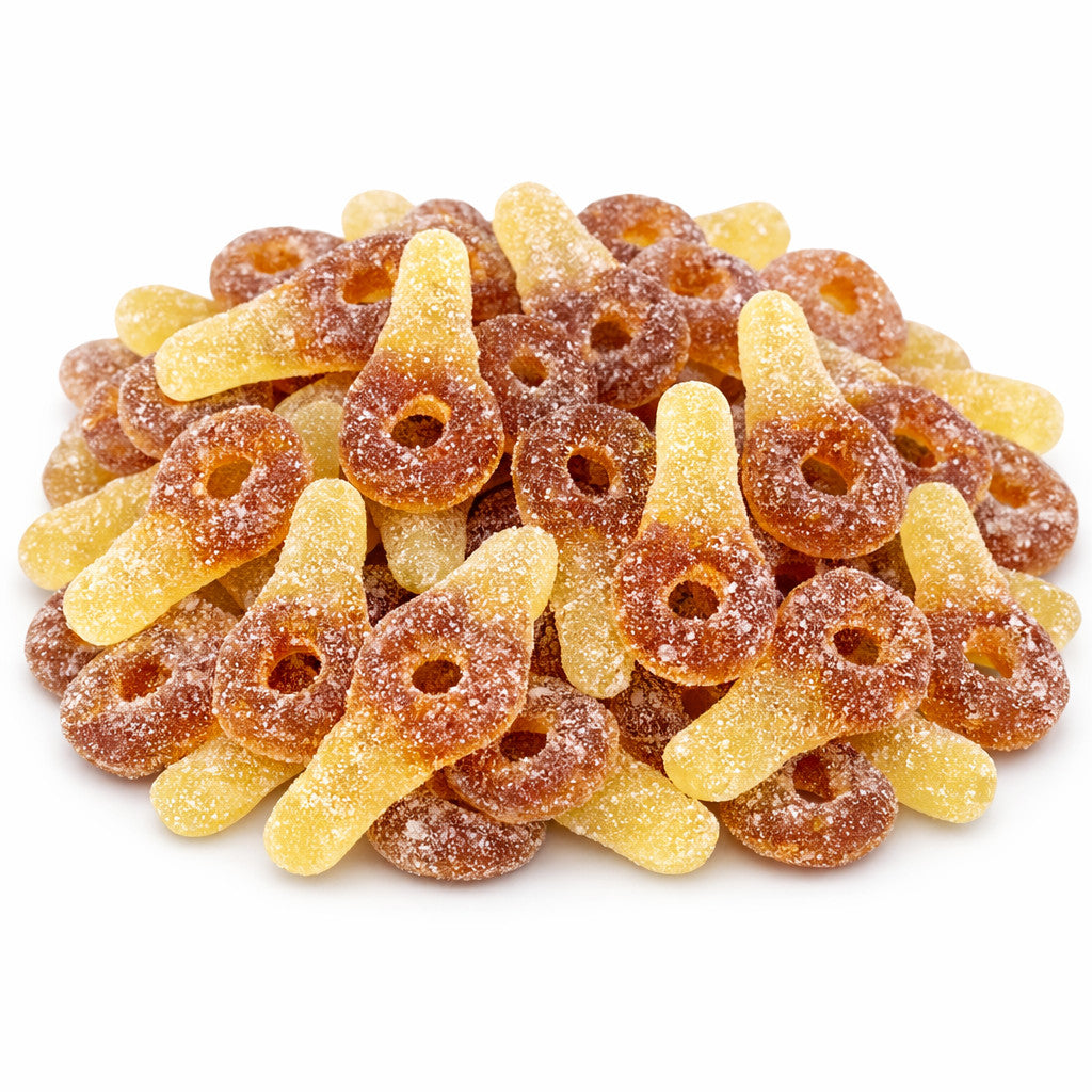 Caramelle Gommose a Forma di Chiave 1 kg Coca Cola - Caramelle Frizzanti Girelle e Chiavi Zuccherate