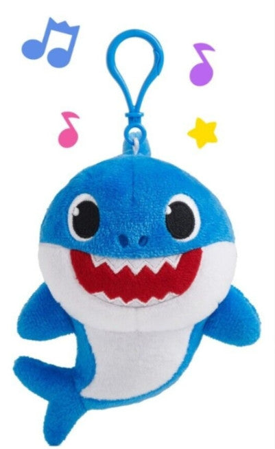 Baby Shark Peluche Blu Portachiave Sonoro