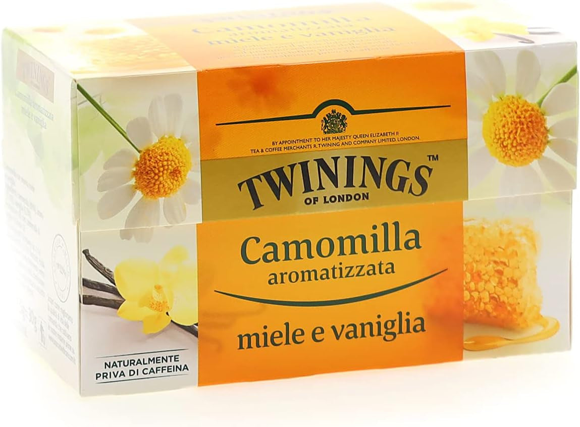 Twinings Camomilla Aromatizzata Miele e Vaniglia - Infuso Naturale