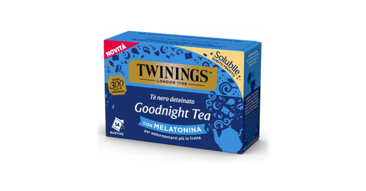 Twinings Goodnight Tea - Tè Nero Deteinato Solubile con Melatonina (14 Bustine)