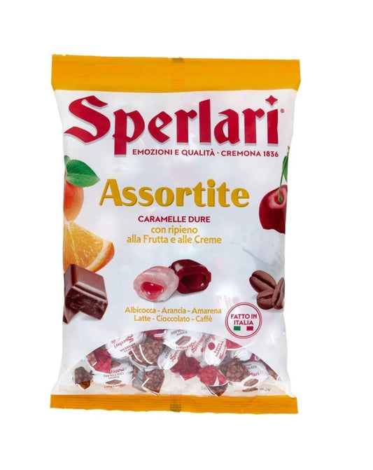 Caramelle Assortite Sperlari 420 gr - Caramelle Dure con Ripieno alla Frutta