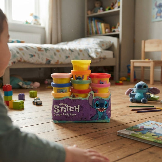 Disney Stitch - Okidoki Dough Party Pack (Set 15 Barattoli di Pasta Modellabile)