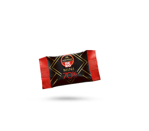 NERO PERUGINA MINI 150 gr Cioccolato Fondente 70% Cacao Quadrati Senza Glutine