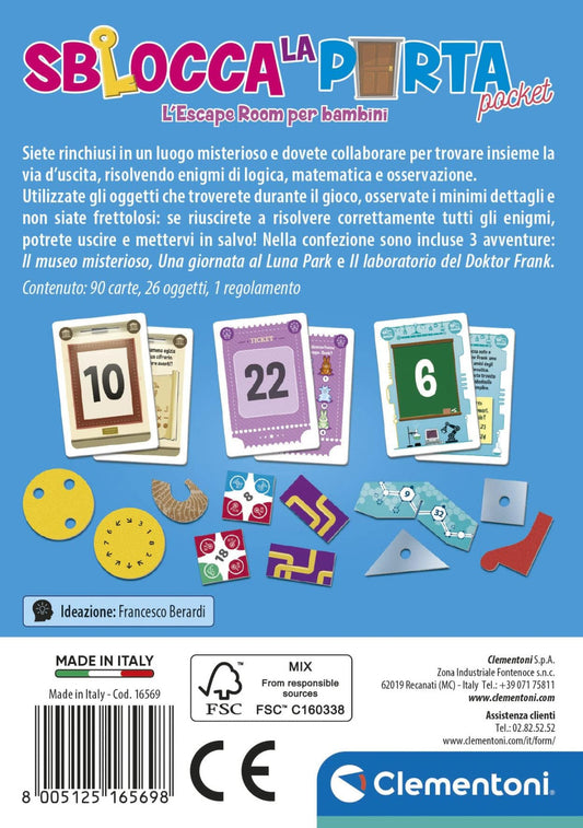 Sblocca la Porta Pocket - L'Escape Room per Bambini (Clementoni)