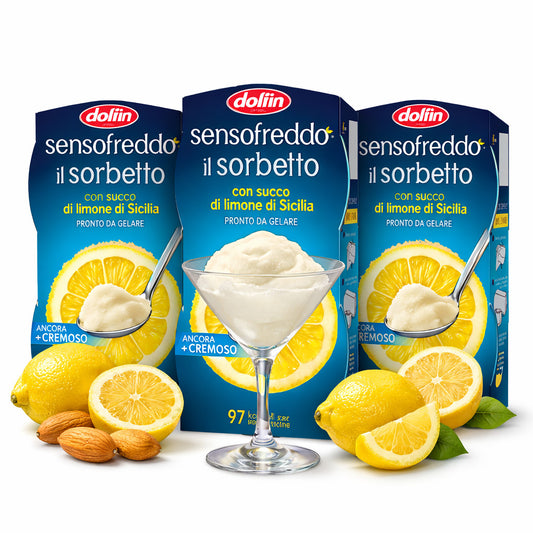 Granita Sorbetto Limone Dolfin 3 confezioni Siciliana Senza Glutine 6 Granite