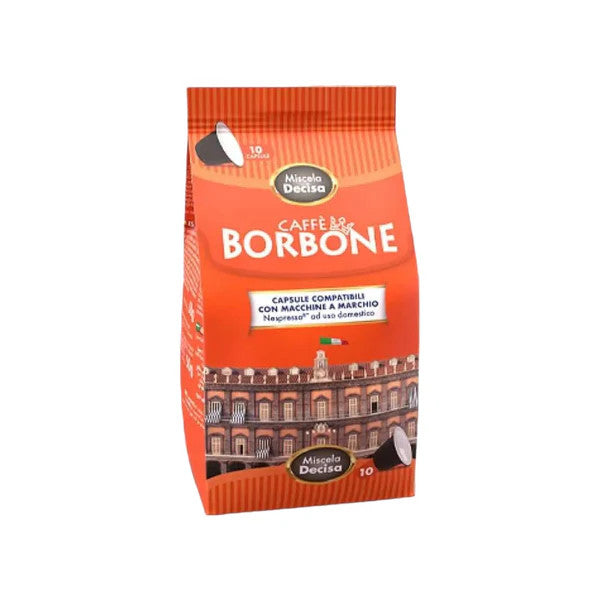 Borbone Miscela Decisa Caffè Capsule Compatibili Nespresso - Confezione da 10 Capsule