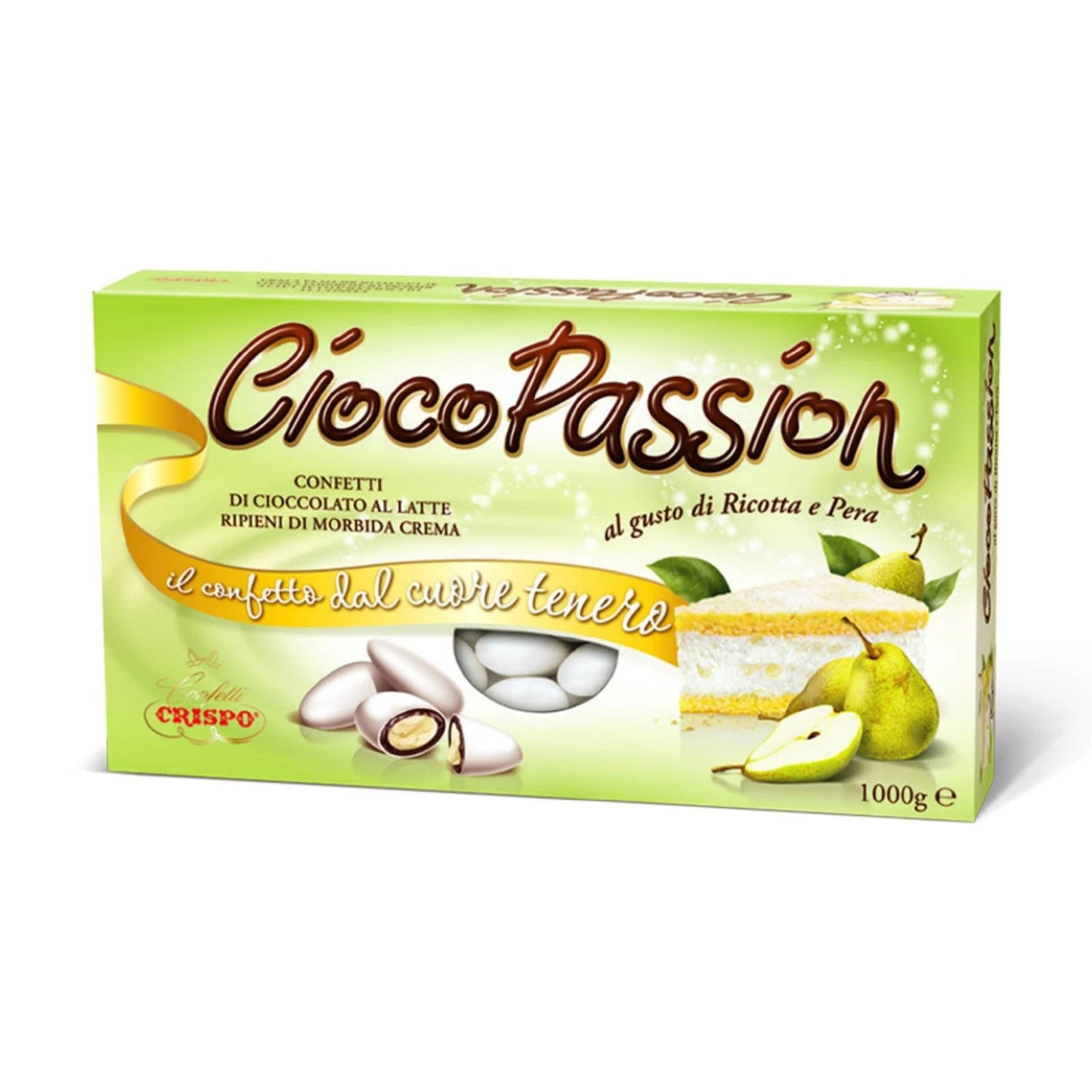 Confetti Crispo CiocoPassion Gusto Ricotta e Pera Bianchi - Confezione 1 kg