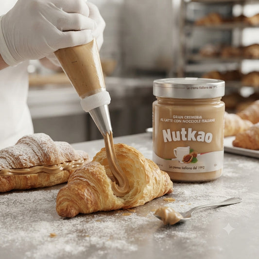 Nutkao Gran Cremeria Latte con Nocciole Italiane Pasticceria Vasetto 350 gr