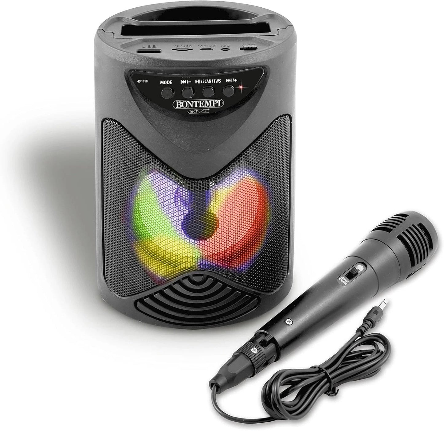 Bontempi Tech Wireless Speaker con Microfono e Luci RGB