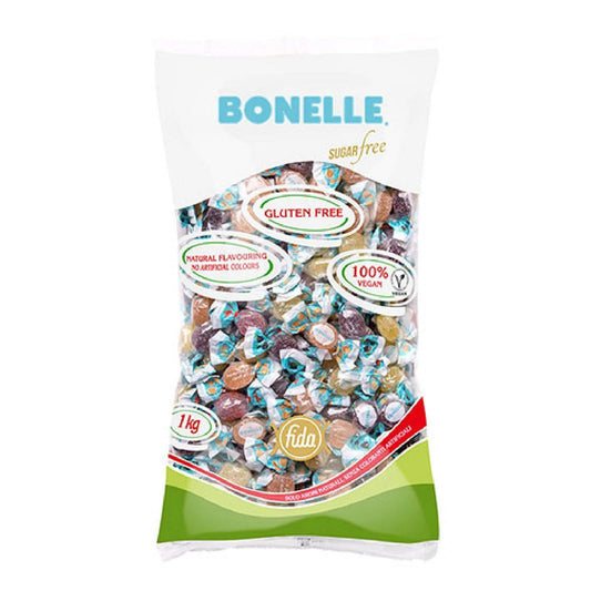 Bonelle Sugar Free Fida - Caramelle Gelée Miste Senza Zucchero 100% Vegan (Formato Scorta 1 kg)