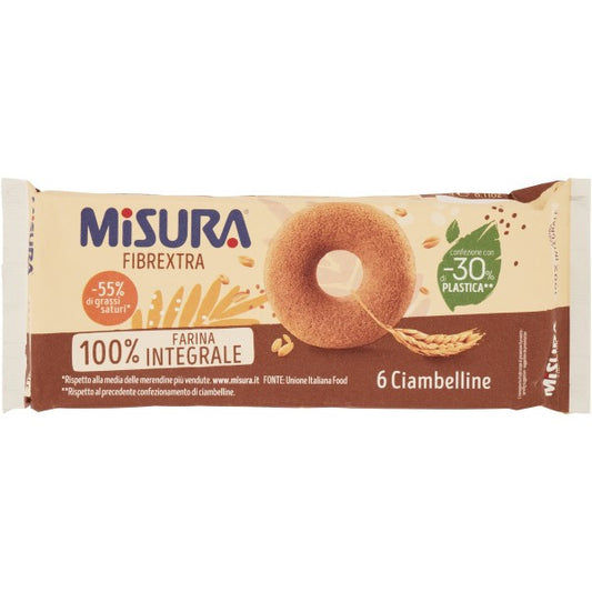 Misura Fibrextra Ciambelline Integrali - Merendine Soffici 100% Farina Integrale
