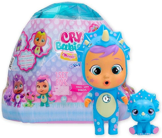 Cry Babies Magic Tears Icy World Series Dinos - Bambola a Sorpresa con Cucciolo