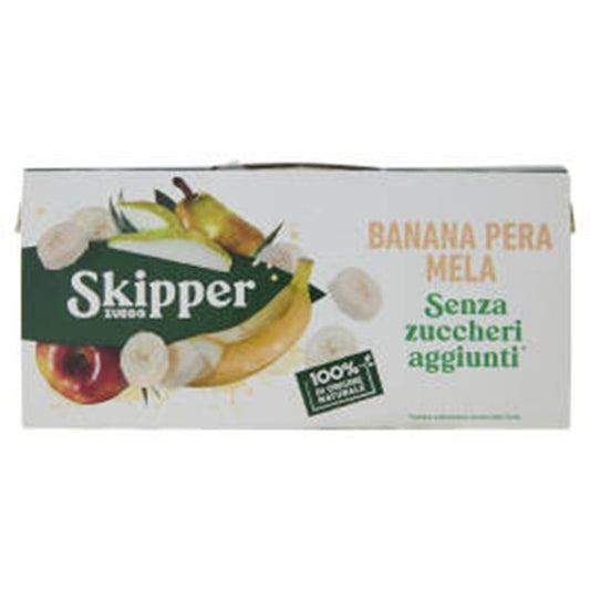 Skipper Succo di Frutta Mela Banana Pera 3 confezioni Senza Zuccheri