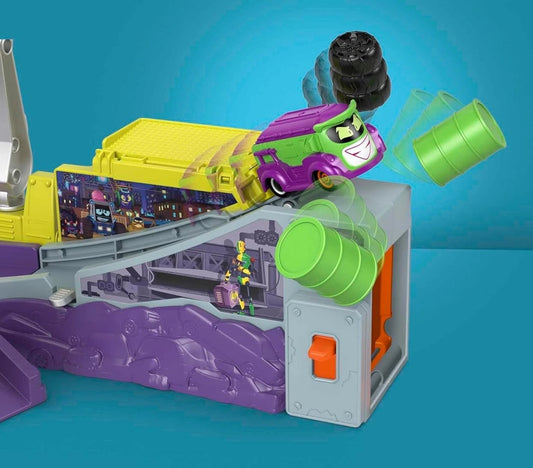 Batwheels Legion of Zoom Launching HQ - Playset Pista con Veicolo Fisher-Price