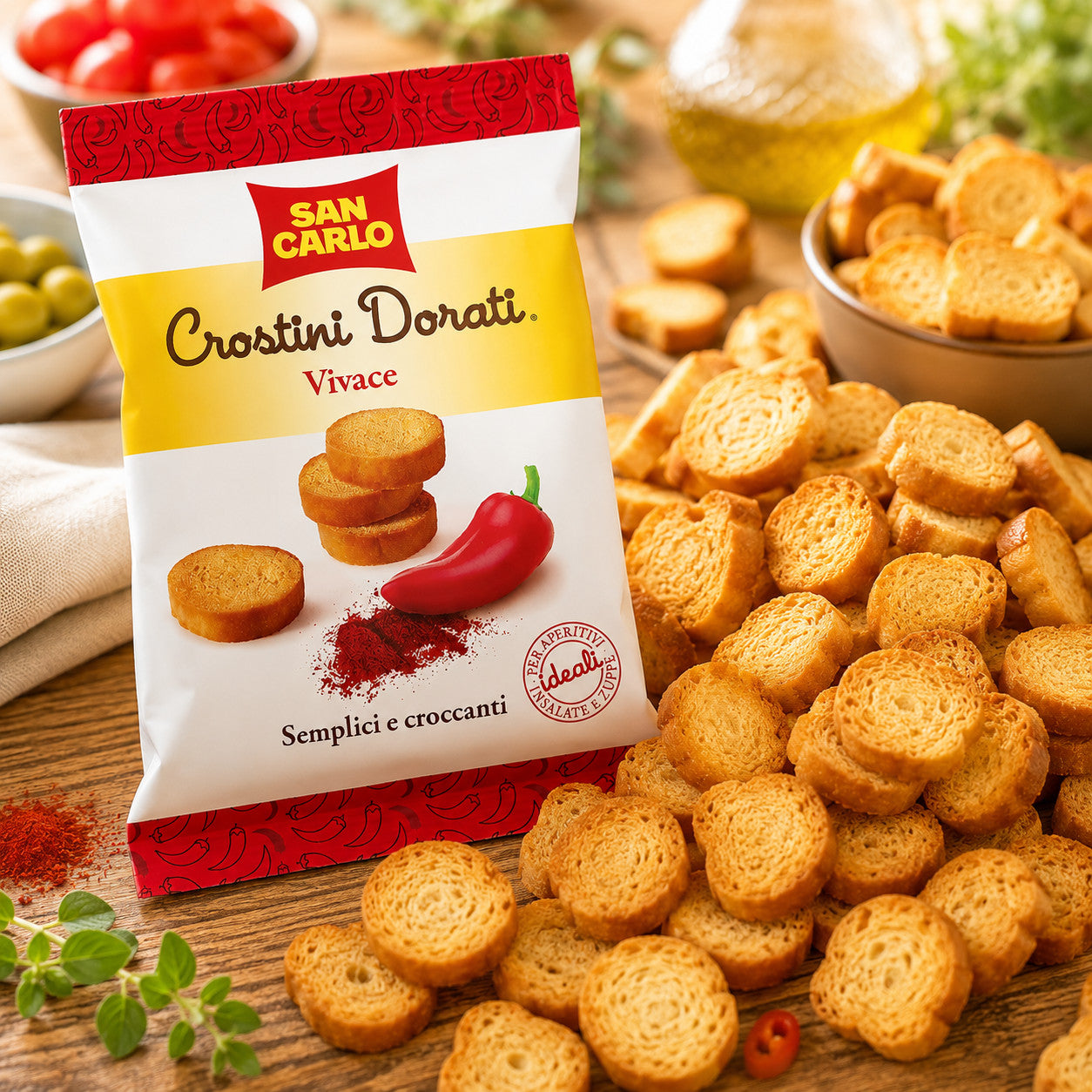 San Carlo Crostini Dorati Vivace - Confezione Scorta 10 Pezzi