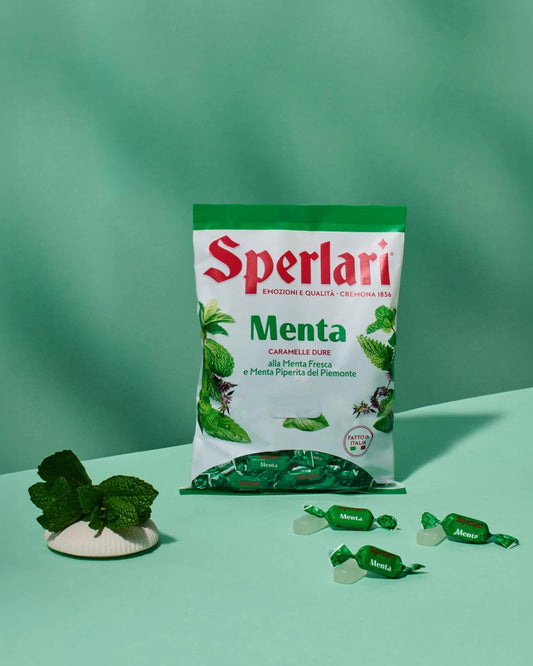 Caramelle Dure Menta Sperlari 420 gr - Alla Menta Fresca e Menta Piperita del Piemonte