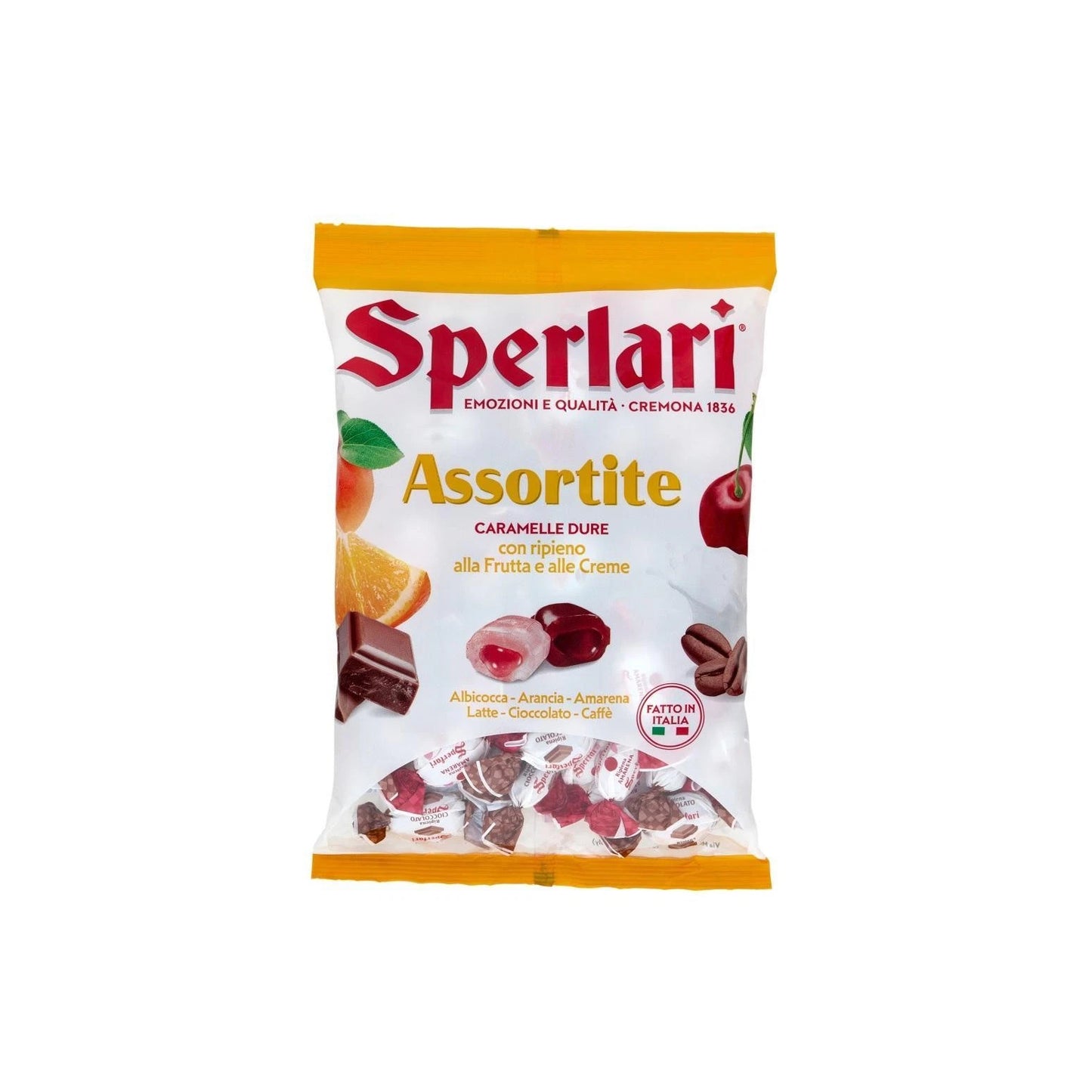 Caramelle Assortite Sperlari 420 gr - Caramelle Dure con Ripieno alla Frutta
