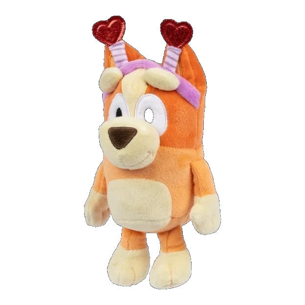 Bluey - Peluche Ufficiale Edizione Speciale con Cerchietto Cuori 19 cm Morbido