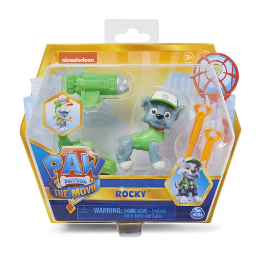 Paw Patrol The Movie Rocky Action Figure con Accessori - Spin Master