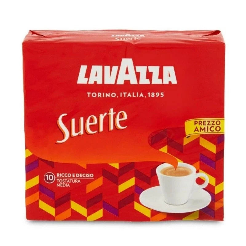 Lavazza Suerte Caffè Macinato per Moka - Confezione Sottovuoto
