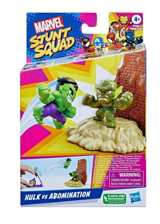 Marvel Stunt Squad Hulk vs Abomination - Set Action Figure con Lanciatore Hasbro