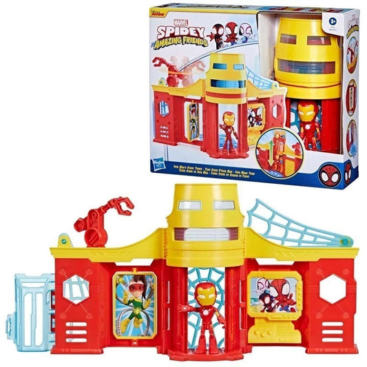 Marvel Spidey e i Suoi Fantastici Amici - Torre di Iron Man Playset con Action