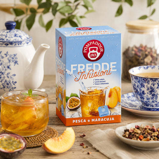 Pompadour Fredde Infusioni Pesca e Maracuja - Per Infuso Freddo Aromatizzato