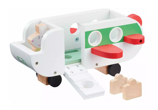 Peppa Pig Aeroplano di Legno - Giocattolo FSC con Personaggio
