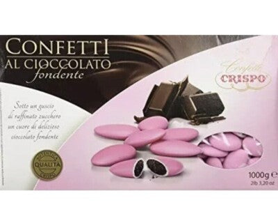 Confetti Crispo al Cioccolato Fondente Rosa - Confezione 1 kg