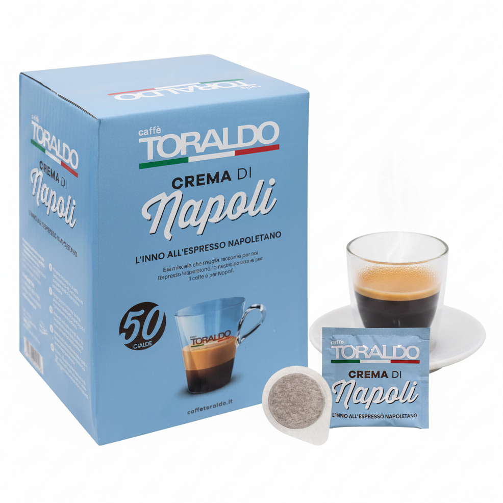Toraldo Crema di Napoli Cialde Caffè - Confezione da 50 Cialde ESE 44mm