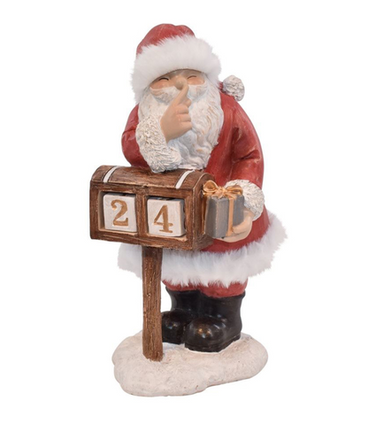 XMAS NATALE Babbo Natale Datario Articolo Natalizio Oggettistica Regalo 23 cm