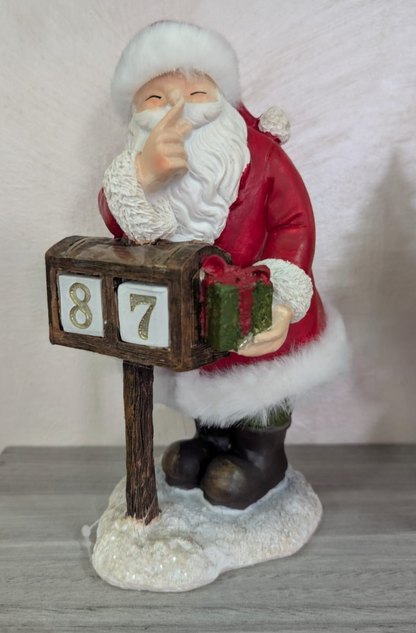 XMAS NATALE Babbo Natale Datario Articolo Natalizio Oggettistica Regalo 23 cm