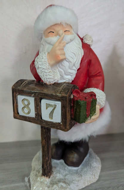 XMAS NATALE Babbo Natale Datario Articolo Natalizio Oggettistica Regalo 23 cm