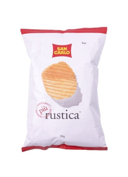 SAN CARLO 10 confezioni di Patatine RUSTICA Classiche Snack Bar 50 gr Aperitivo