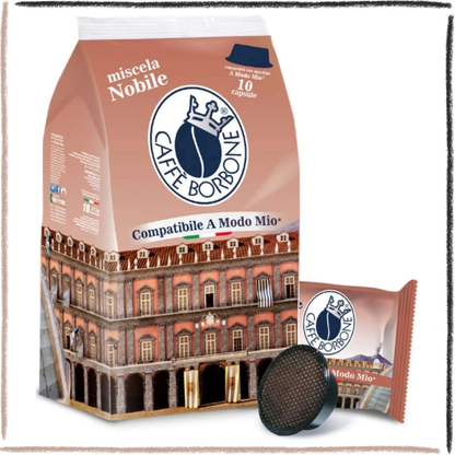 Caffè Borbone Miscela Nobile – Capsule Compatibili Lavazza a Modo Mio (10 pz)