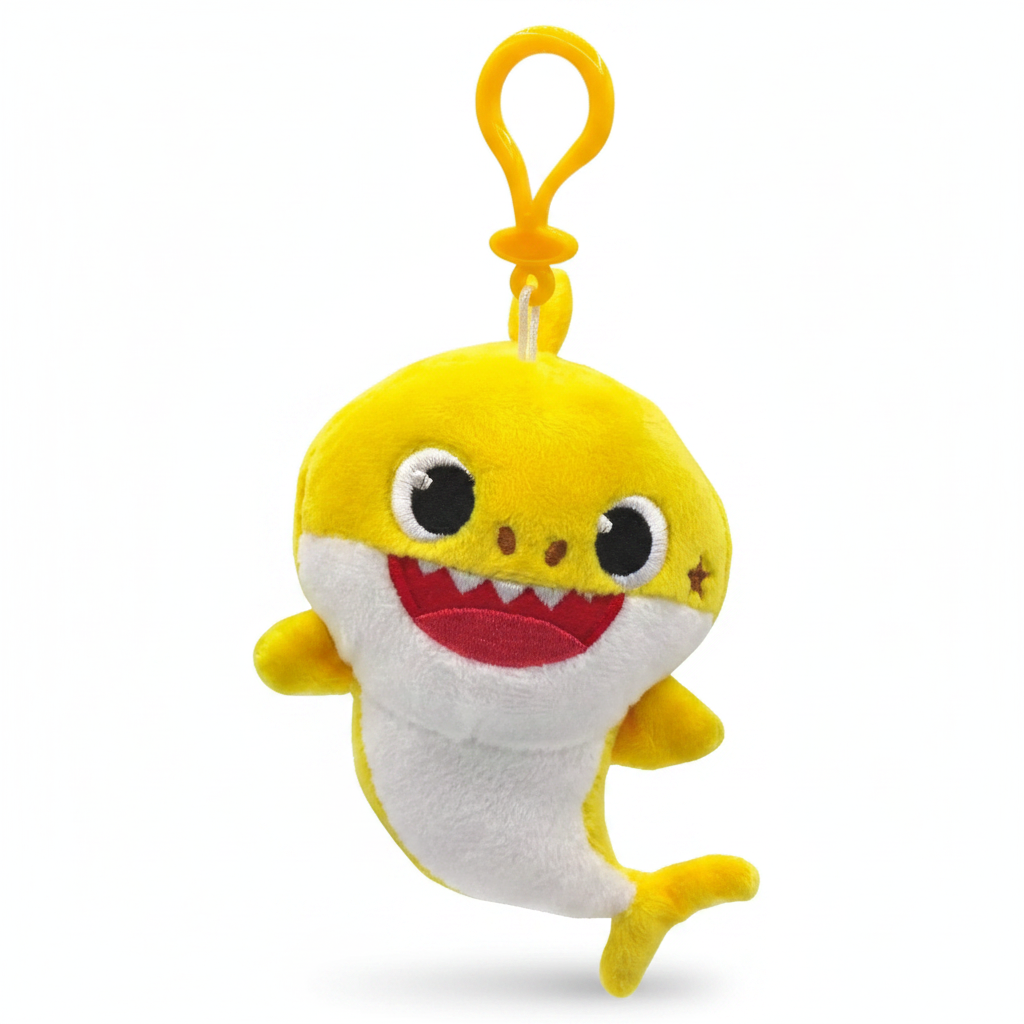 Baby Shark Peluche Portachiave GIALLO Sonoro
