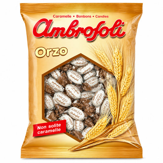 Ambrosoli Caramelle Orzo - Caramelle al Gusto Orzo Incartate Singolarmente
