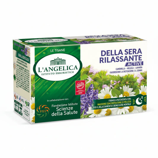 L'Angelica Tisana Della Sera Rilassante Active con Camomilla, Melissa e Lavanda