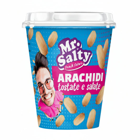 Mr. Salty Arachidi Tostate e Salate - Bicchiere Snack Salati Croccanti