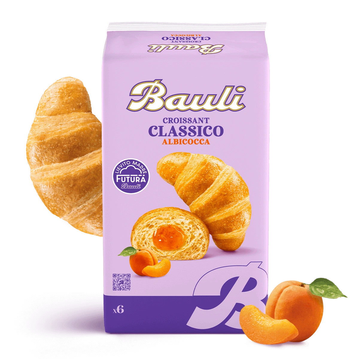 Bauli Croissant Classico all'Albicocca - Confezione da 6 Pezzi