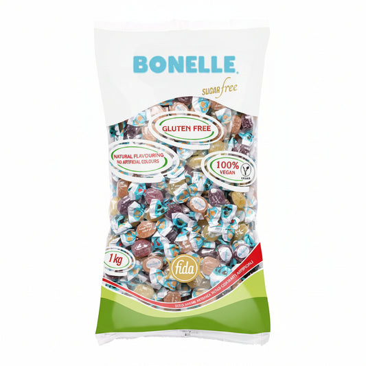 Bonelle Sugar Free Fida - Caramelle Gelée Miste Senza Zucchero 100% Vegan (Formato Scorta 1 kg)