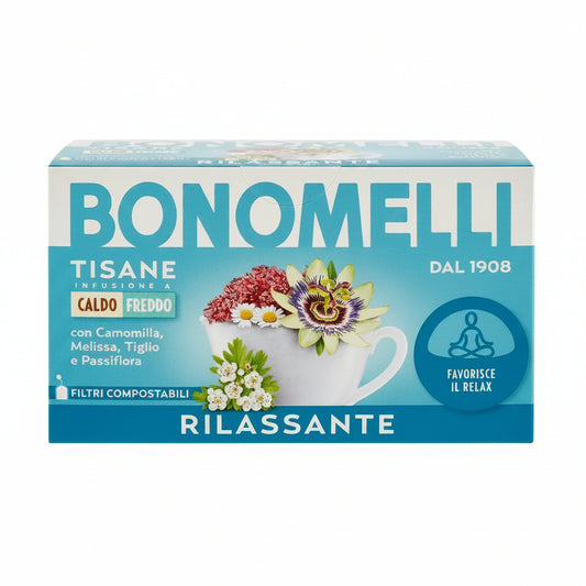 Bonomelli Tisana Rilassante con Camomilla, Melissa, Tiglio e Passiflora - Infusione a Caldo e Freddo
