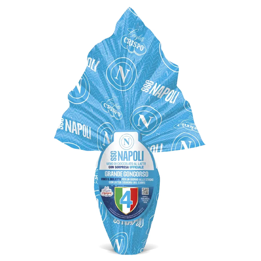 UOVO NAPOLI 4' SCUDETTO Uovo Pasqua 2026 Cioccolato Crispo Cioccolata Latte Concorso